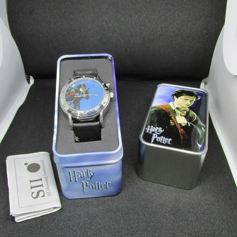 2005 Harry Potter Triwizard Tournament Wristwatch Comes in Tin Case Lights Up